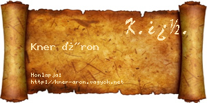 Kner Áron névjegykártya